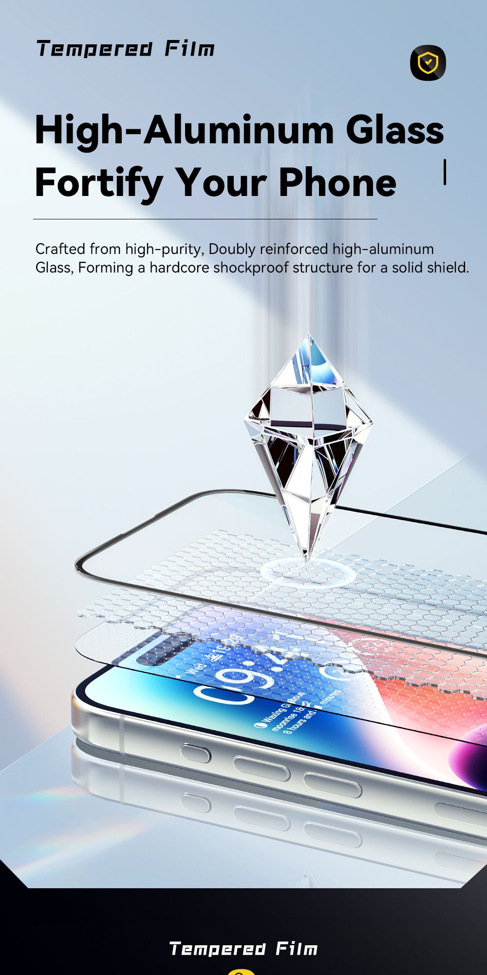 Essager HD cho iphone 13 14 15 Phim cường lực toàn màn hình 2 CÁI