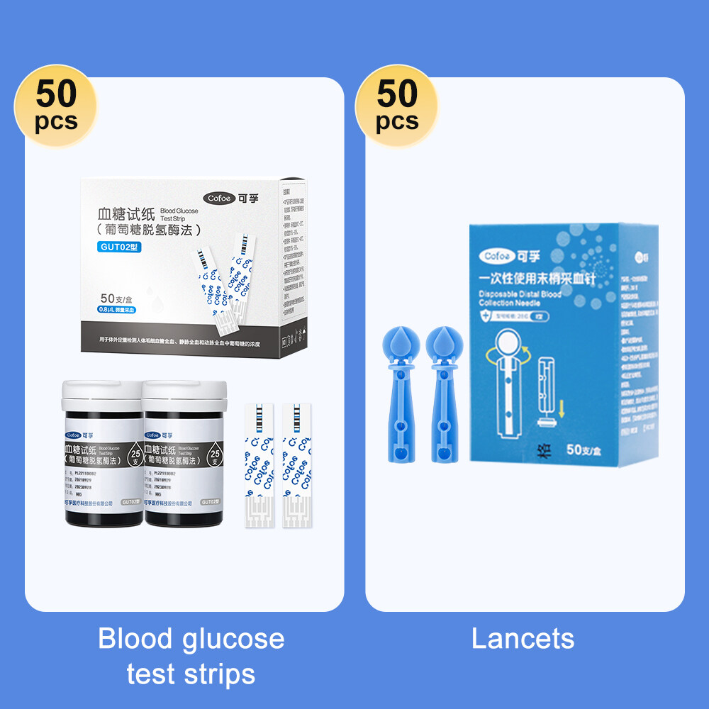 Mô tả Dải kiểm tra đường huyết Cofoe Cholesterol Uric Acid cho màn hình thử nghiệm đa chức năng 3 trong 1 với Lancet miễn phí - 3