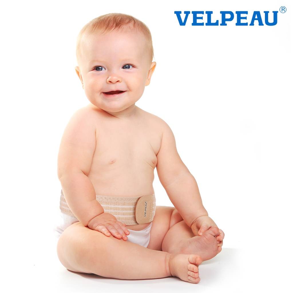 Mô tả Velpeau Đai thoát vị rốn cho bé Sơ sinh Trẻ sơ sinh Giàn rốn Nút bụng Dây đeo phục hồi với 3 miếng nén Chống trượt - 8
