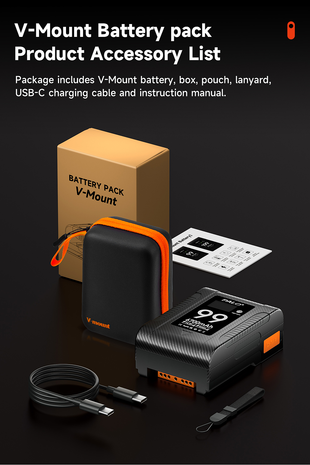 Pin V-mount CITYORK BP-99W 6700mAh Pin hình chữ V Pin gắn chữ V Pin đèn ...