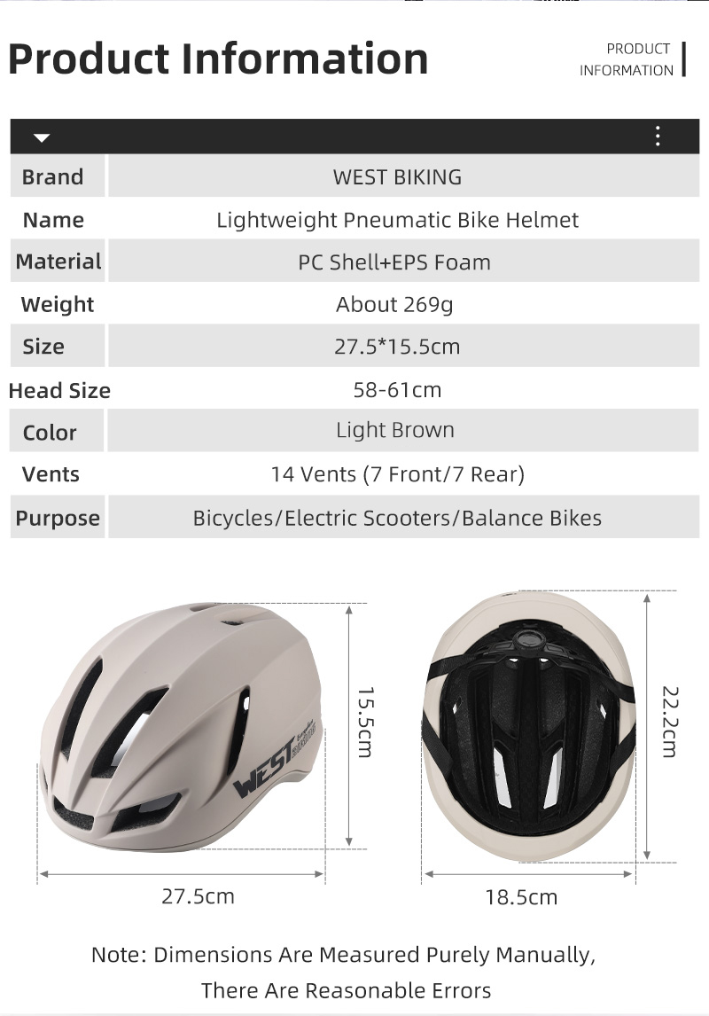 Mô tả WEST BIKING Đi Xe Đạp Mũ Bảo Hiểm Khí Nén Xe Đạp Đường Bộ Mũ Bảo Hiểm Xe Đạp Đô Thị Giải Trí Xe Đạp An Toàn Đi Xe Đạp Mũ Bảo Hiểm 54-61cm - 2