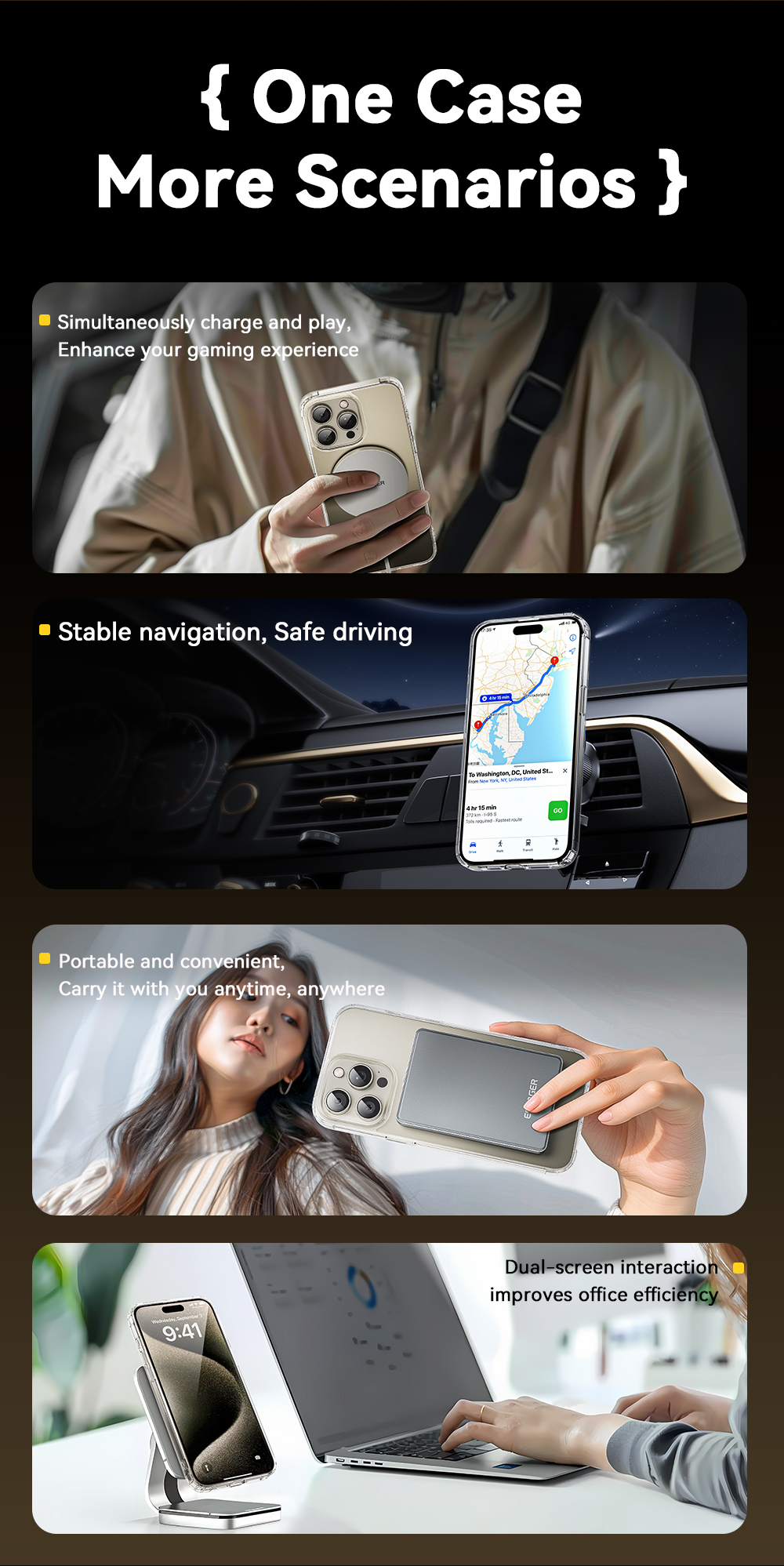 Essager thích hợp cho vỏ từ tính iphone 13-15Pro max