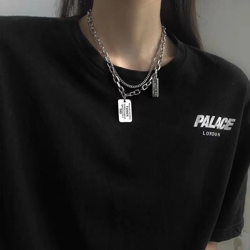 Mô tả 17KM Vòng cổ Mạ Bạc Nhiều Lớp unisex y2k Phong Cách hip hop Phụ kiện trang sức - 1