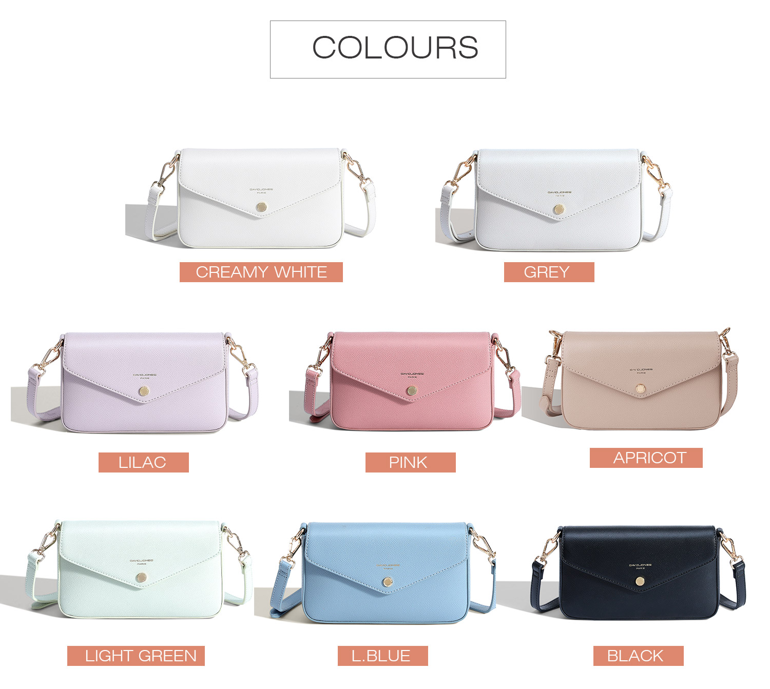 Mô tả Túi đeo chéo DAVID JONES paris mới cho nữ - 3
