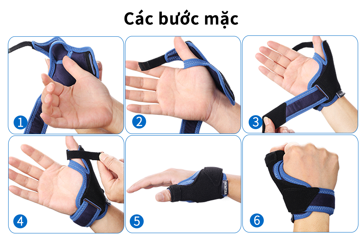Mô tả Dụng cụ hỗ trợ ngón cái VELPEAU-CMC đầu ngón tay Spica, được sử dụng để giảm đau, viêm khớp, viêm cơ, bong gân, trật khớp, cổ tay và băng đeo cố định ngón cái, dây đeo cổ tay - 6
