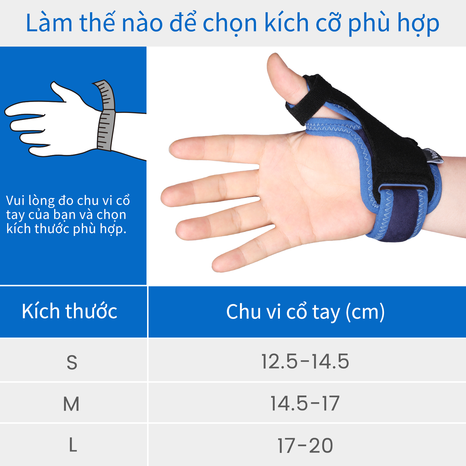 Mô tả Dụng cụ hỗ trợ ngón cái VELPEAU-CMC đầu ngón tay Spica, được sử dụng để giảm đau, viêm khớp, viêm cơ, bong gân, trật khớp, cổ tay và băng đeo cố định ngón cái, dây đeo cổ tay - 9
