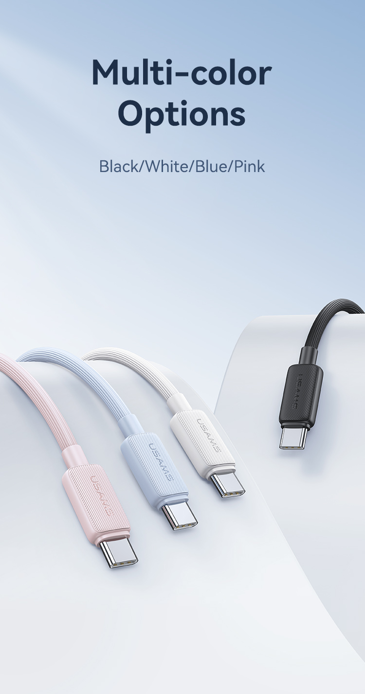 Usams USB C sang USB Type C cho Samsung iP Xiaomi PD 60W Cáp cho máy tính xách tay MacBook iPad Pro Type-C sang Type-C Sạc nhanh – ảnh mô tả chi tiết 10