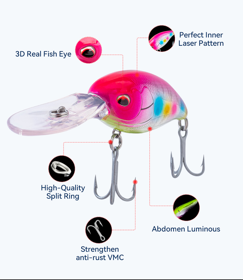 Mô tả Mồi câu cá nhân tạo Kingdom 62mm 21.8g thiết kế chuyên dụng - 4