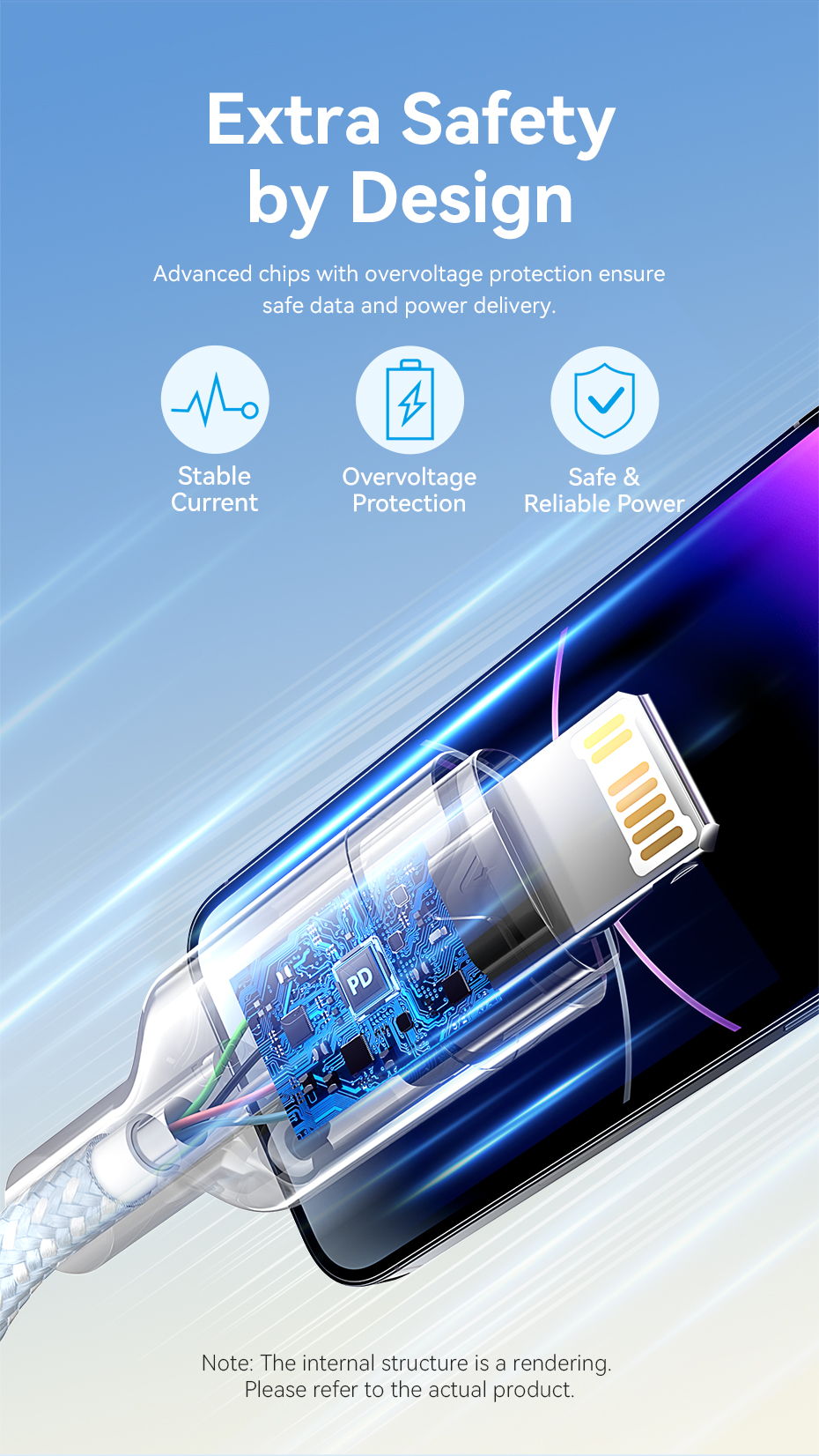 Mô tả Cáp Vention USB C Cho iPhone 14 13 12 11 Pro Max Xs 8 Plus iPad Macbook Dây 27W PD Sạc Nhanh Loại C Để Chiếu Sáng Dây Dữ Liệu - 6