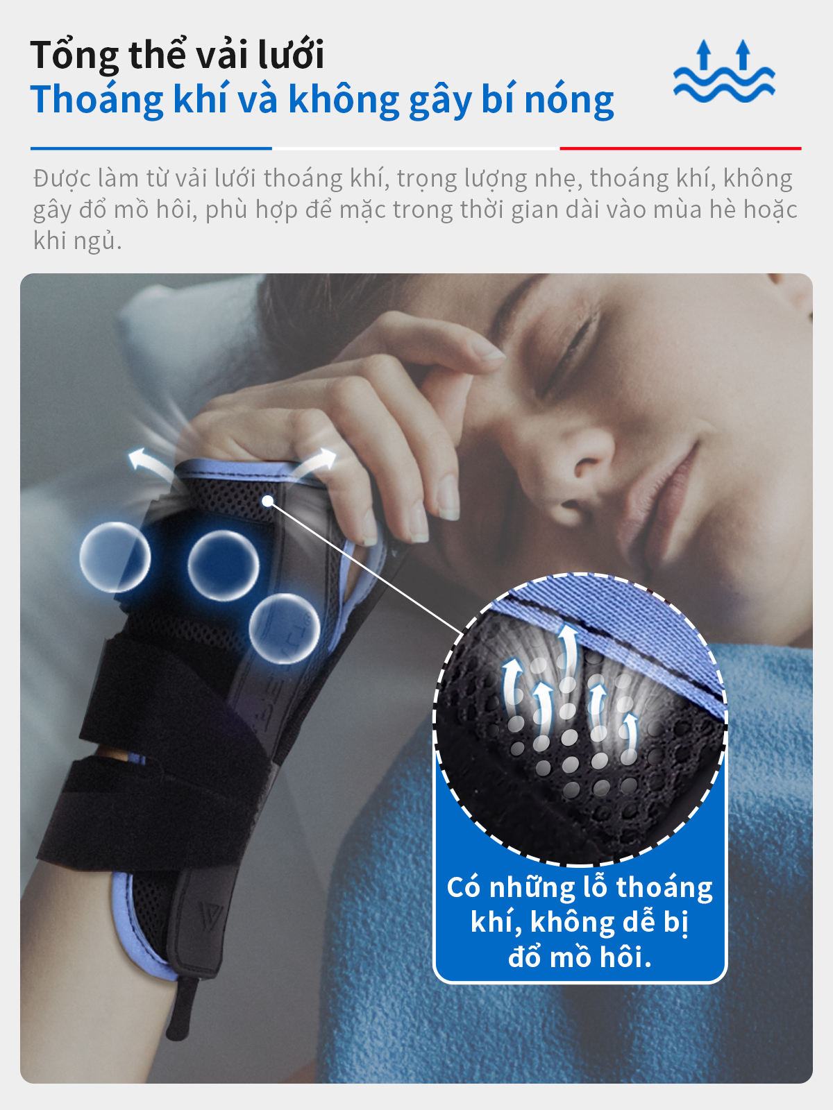 Mô tả Đai đeo bảo vệ cổ tay và bàn tay VELPEAU với nẹp Spica hỗ trợ điều trị hội chứng De Quervain, hội chứng cổ tay, viêm khớp, viêm cơ, vết thương và giảm đau chấn thương thể thao. - 9