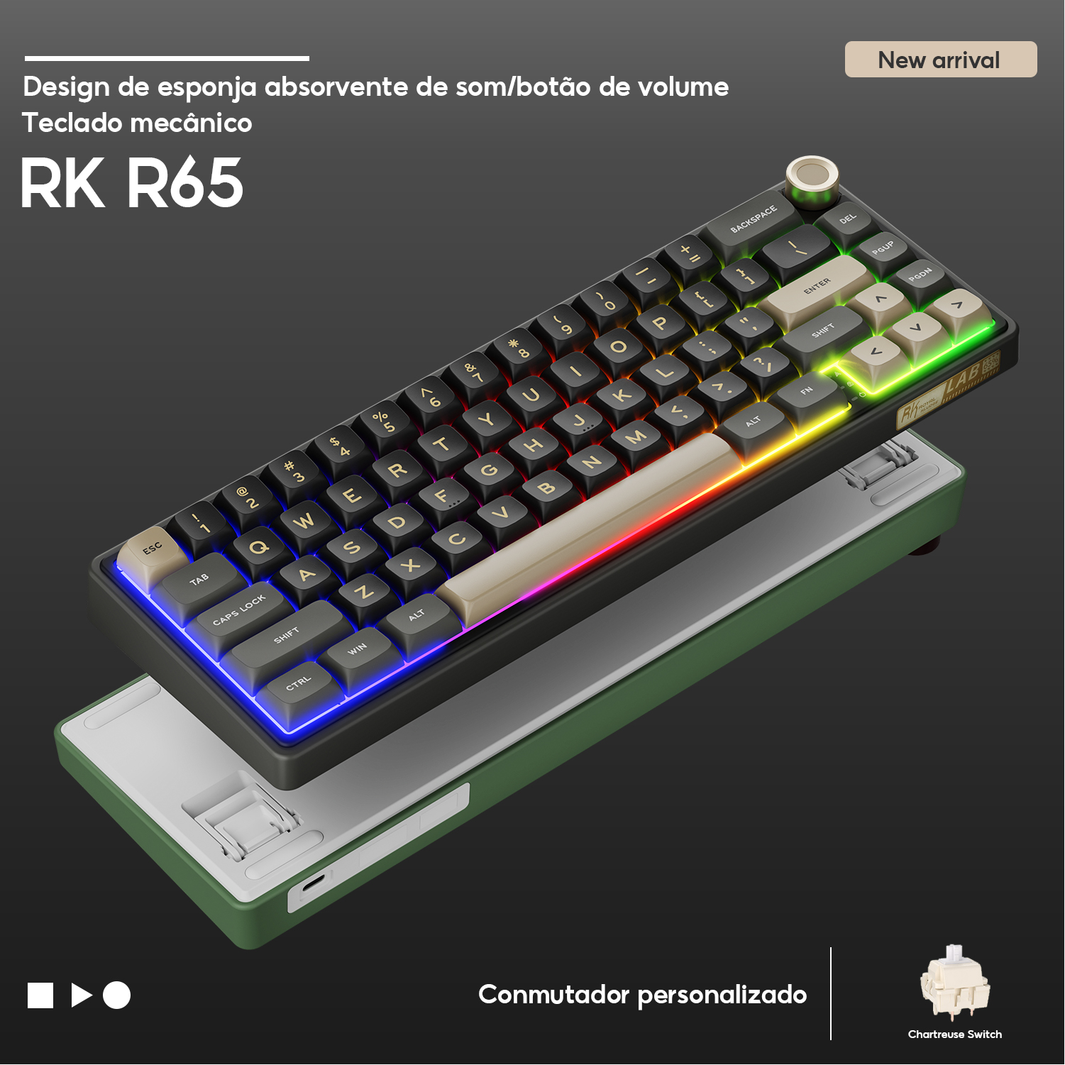 RK ROYAL KLUDGE RK R65 Keyboard Image 3
