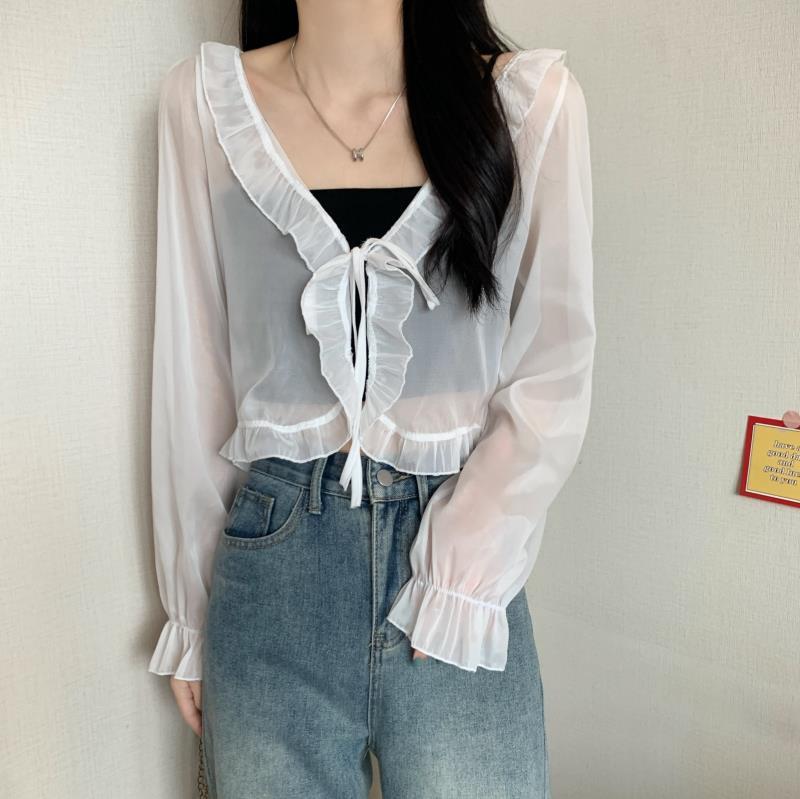 Áo Khoác cardigan Chiffon Viền Ren Chống Nắng Thời Trang Mùa Hè Cho Nữ ...