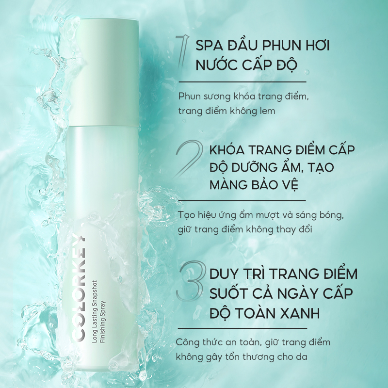 Mô tả Xịt Khóa Đen COLORKEY Tia Sương Mềm Mại Giúp Khóa Chặt Lớp Trang Điểm Phù Hợp Mọi Loại Da 100ml - 8