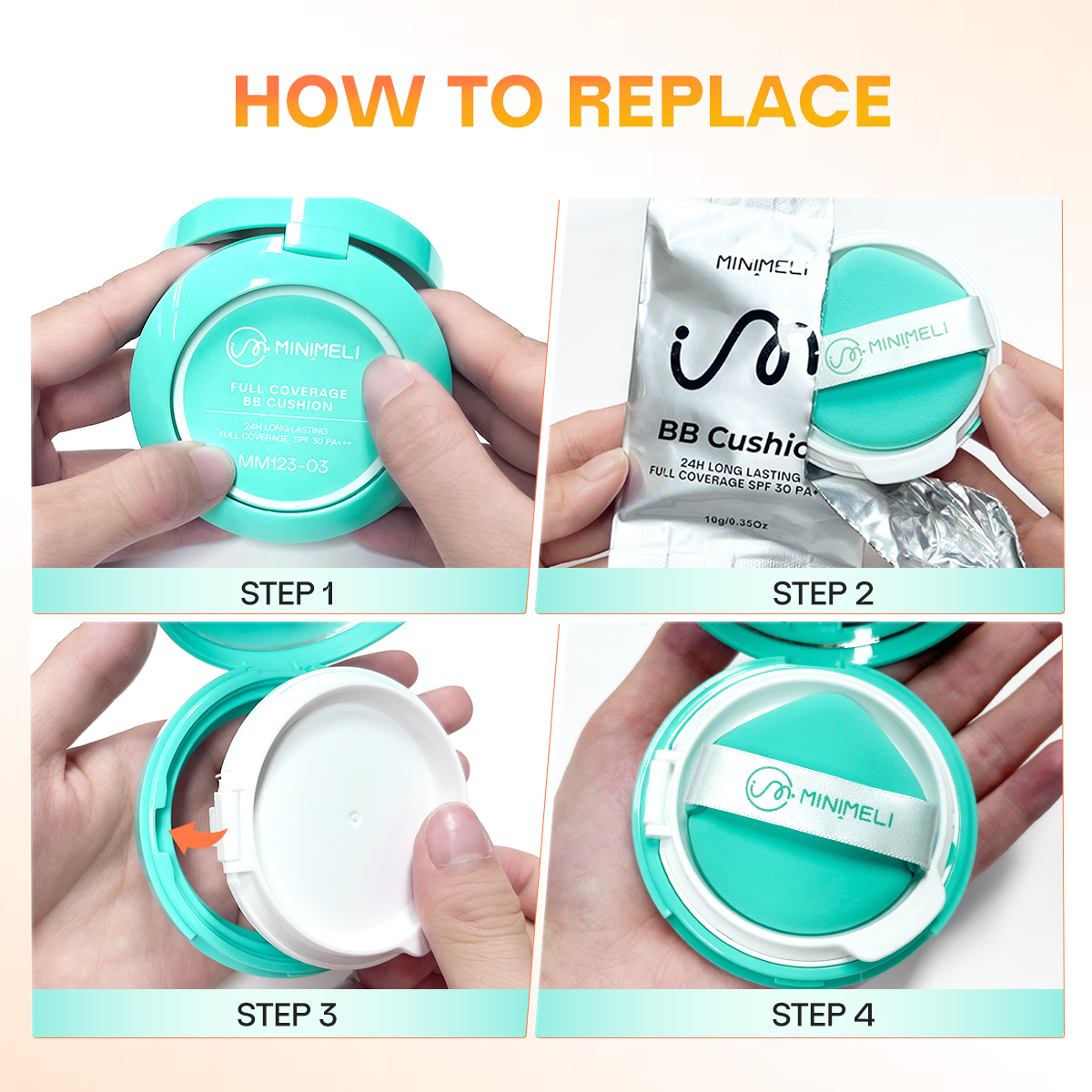Mô tả Phấn Nước Kiểm Soát Dầu Minimeli BB Cushion Lâu Trôi 24H SPF 30 + + + PA Kem Nền Màu Be Cho Mặt - 2