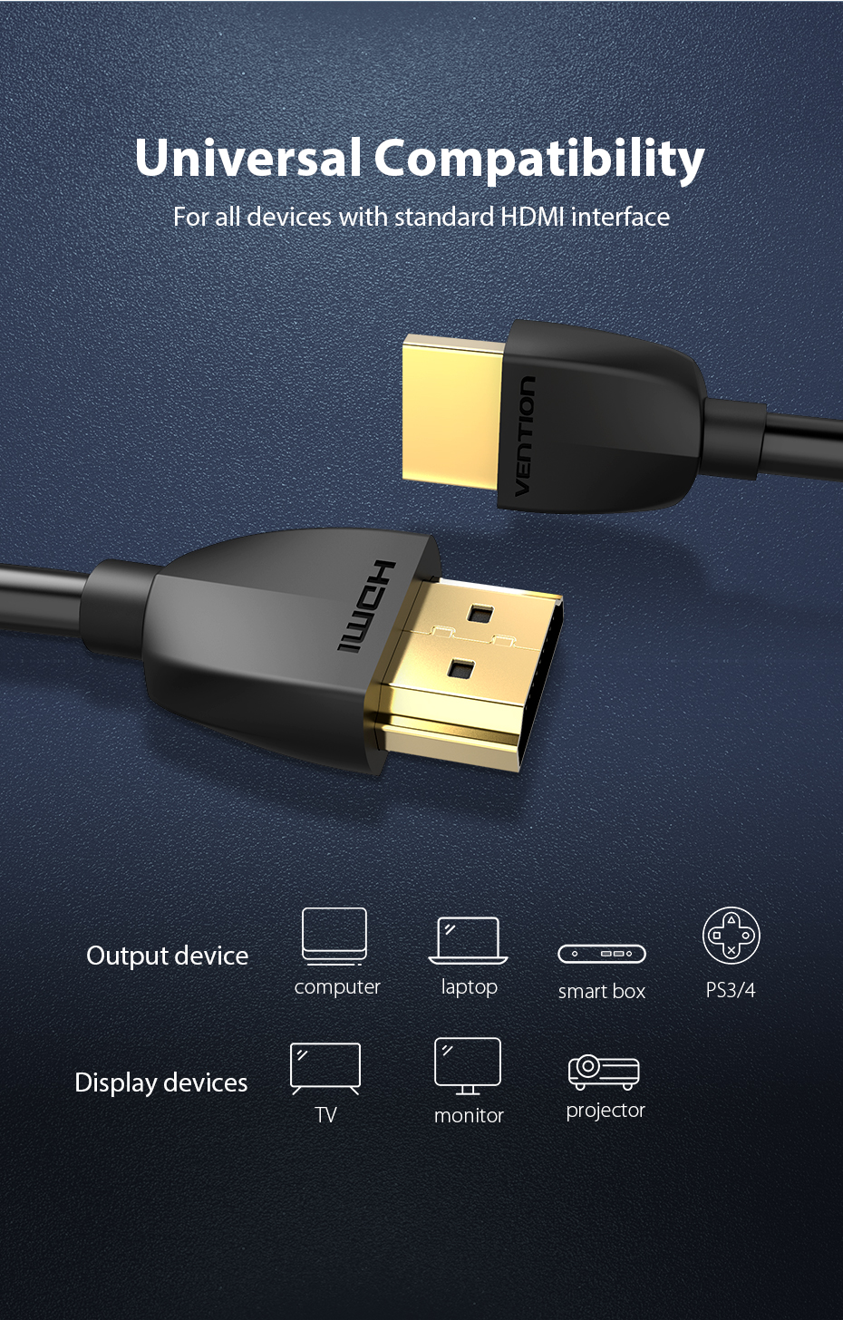 Cáp HDMI Vention Tương Thích TV