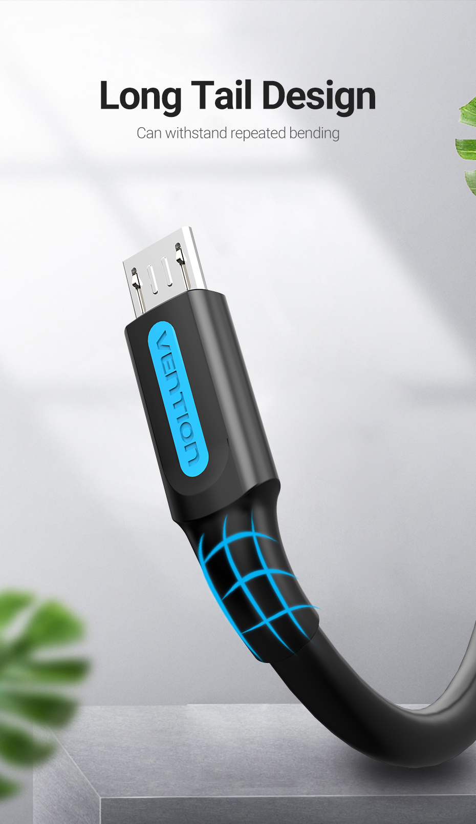 Mô tả Cáp Micro USB Vention 3A sạc nhanh USB A sang Micro-USB 2.0 truyền dữ liệu cho Android - 6