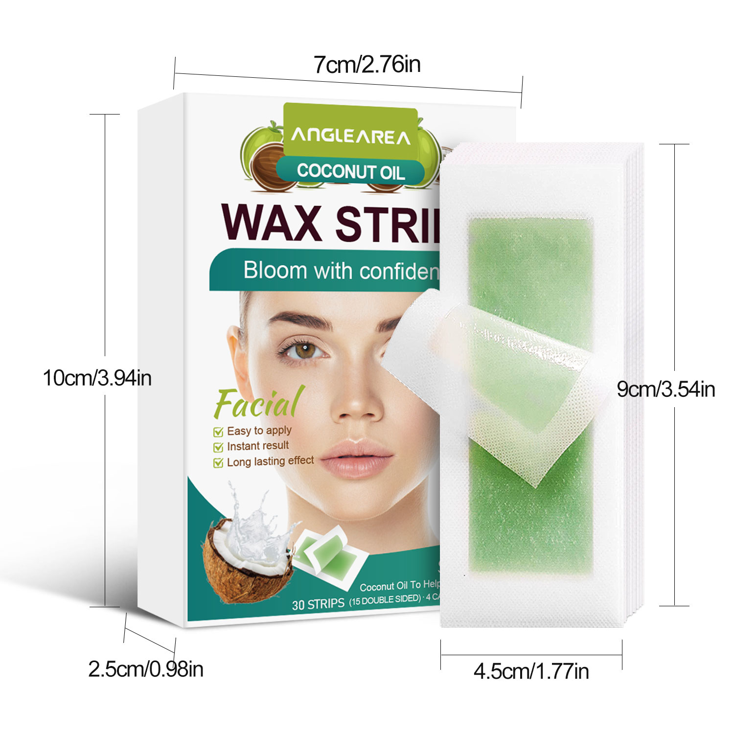 Mô tả Ruoall Dải sáp tẩy lông tại nhà nhanh chóng và đơn giản30 CÁI, tẩy lông dễ dàng, da mịn màng - 4