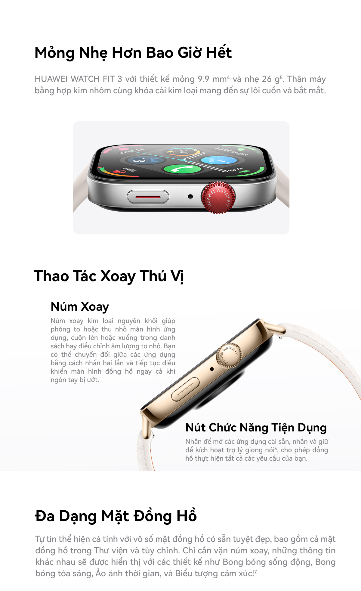 Mô tả Đồng Hồ Thông Minh HUAWEI WATCH FIT 3 | Thiết Kế Mỏng Nhẹ | Màn Hình AMOLED 1.82" | Quản Lý Tập Luyện Toàn Diện - 3