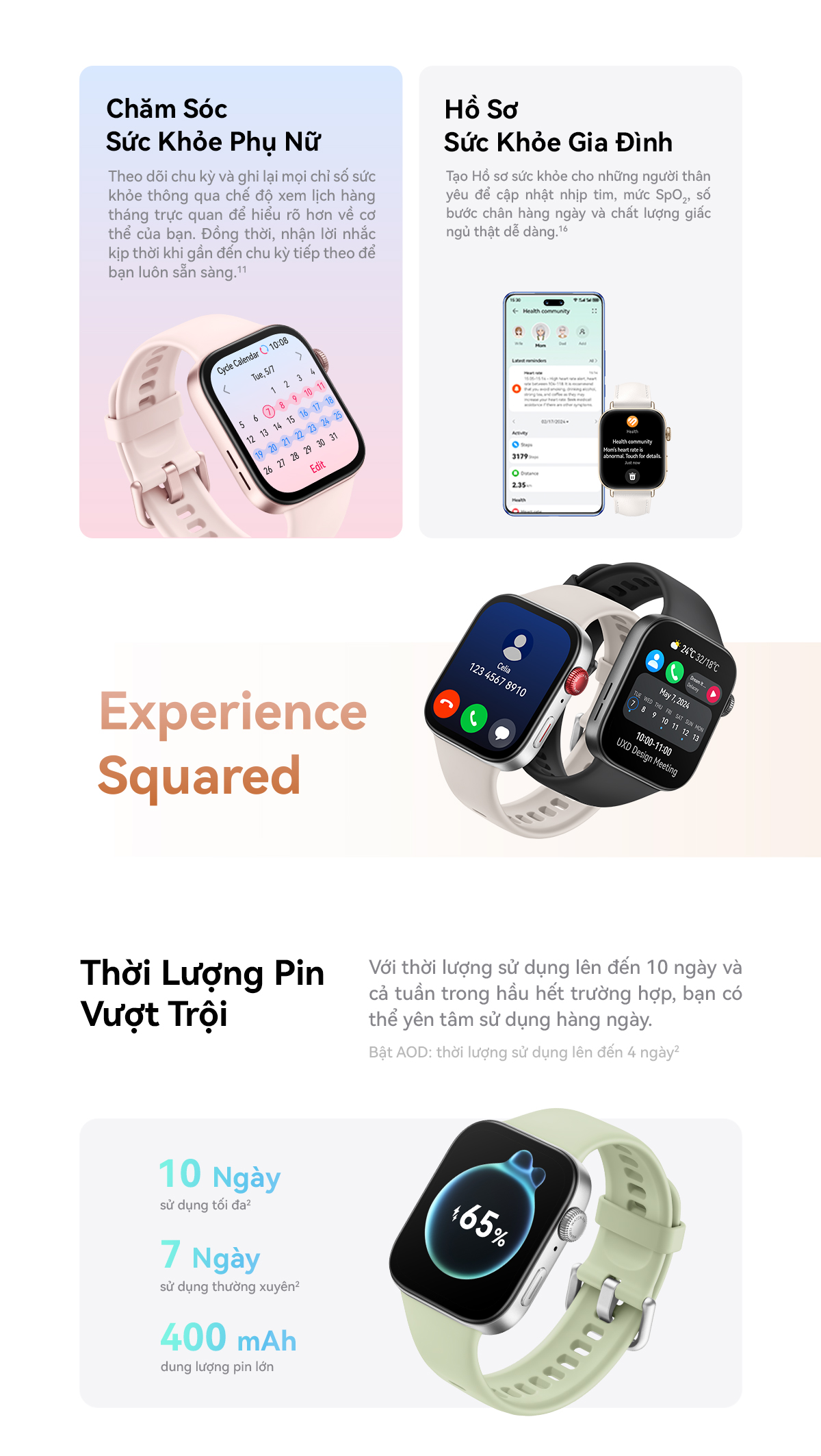 Mô tả Đồng Hồ Thông Minh HUAWEI WATCH FIT 3 | Thiết Kế Mỏng Nhẹ | Màn Hình AMOLED 1.82" | Quản Lý Tập Luyện Toàn Diện - 8