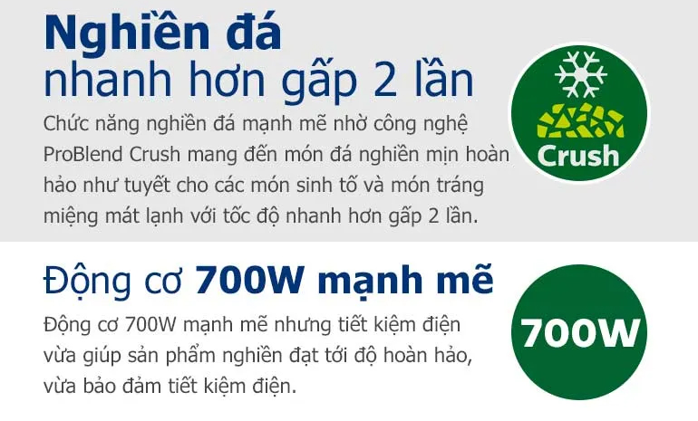 Mô tả Máy xay sinh tố PHILIPS HR2223 /00 700W full phụ kiện cối nhựa - Hàng Chính Hãng - 5