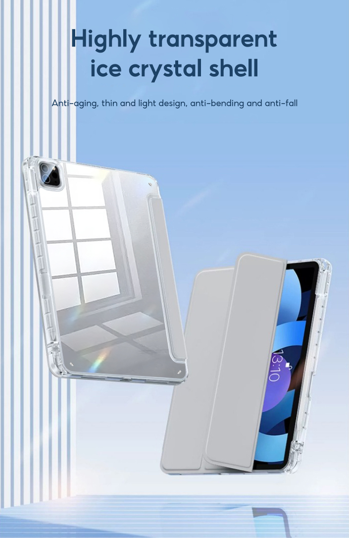 Mô tả Tbtic Cho iPad Ốp Lưng Air 7 M3 2025 6 11th A16 M2 Pro 11 M4 2024 Air 5 4 10.9 10th 9th 8th 7th Gen 10.2 Mini 6 Ốp Lưng Có Bút Chì Acrylic Trong Suốt - 3