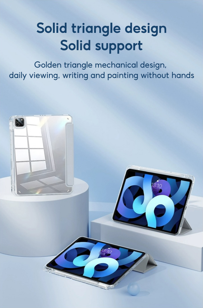 Mô tả Tbtic Cho iPad Ốp Lưng Air 7 M3 2025 6 11th A16 M2 Pro 11 M4 2024 Air 5 4 10.9 10th 9th 8th 7th Gen 10.2 Mini 6 Ốp Lưng Có Bút Chì Acrylic Trong Suốt - 6