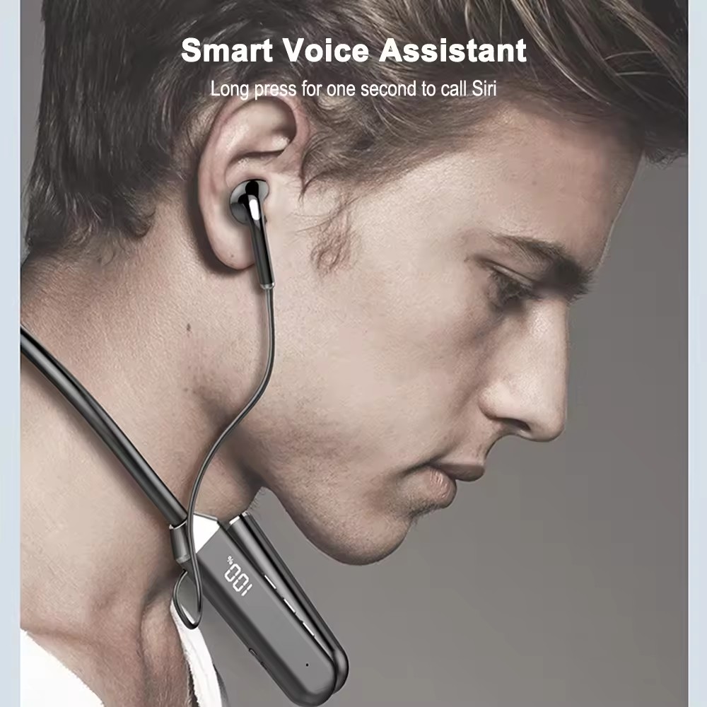 Mô tả Vitog HM01 Tai nghe cổ dây blueteeth 5.0 Tai nghe đeo cổ thể thao chống nước Tai nghe nhét tai TWS có Mic - 4
