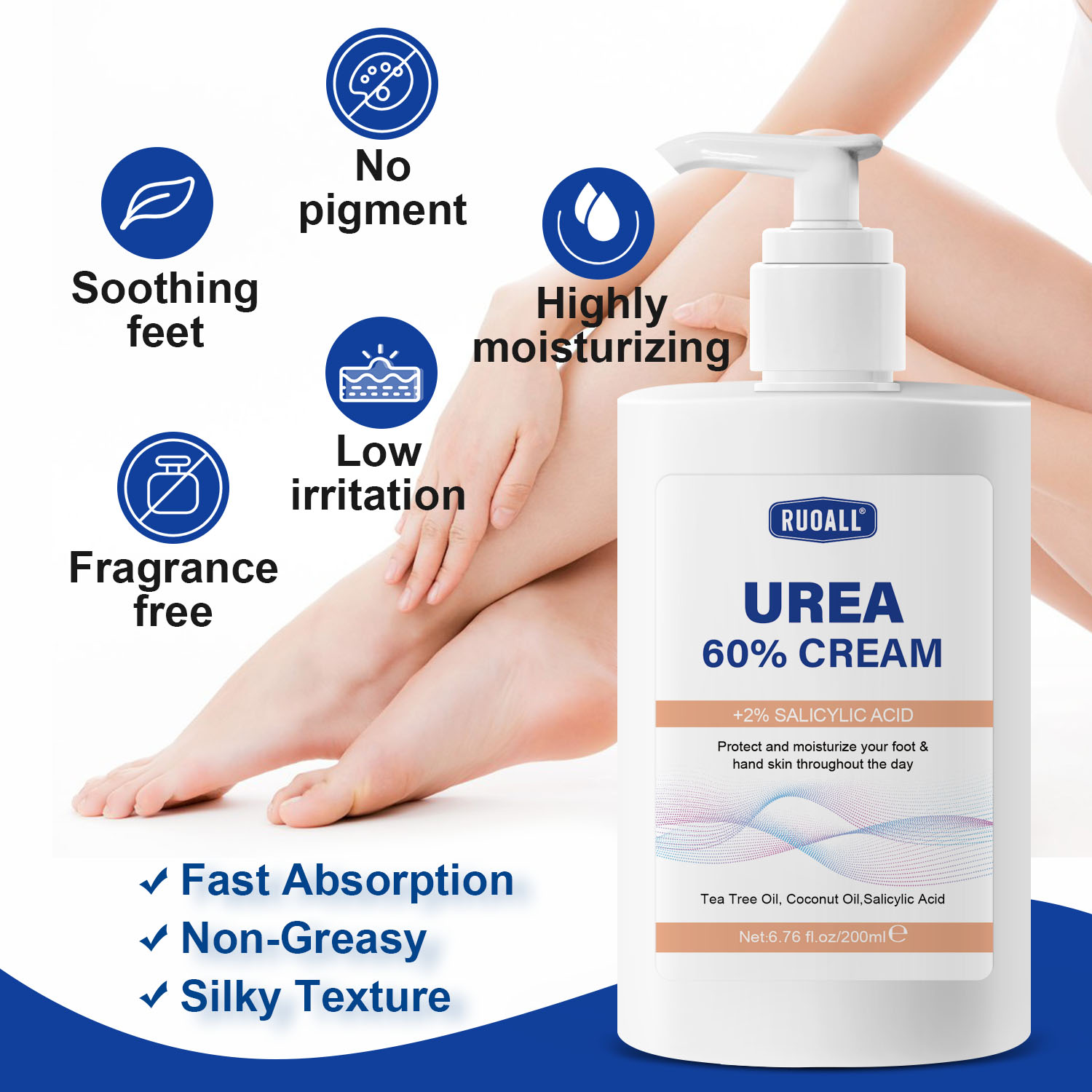 Mô tả Kem phục hồi chân RUOALL 200ml - Nuôi dưỡng sâu, loại bỏ vết nứt và chữa lành độ nhám, làm dịu mệt mỏi, sảng khoái và dưỡng ẩm - 5