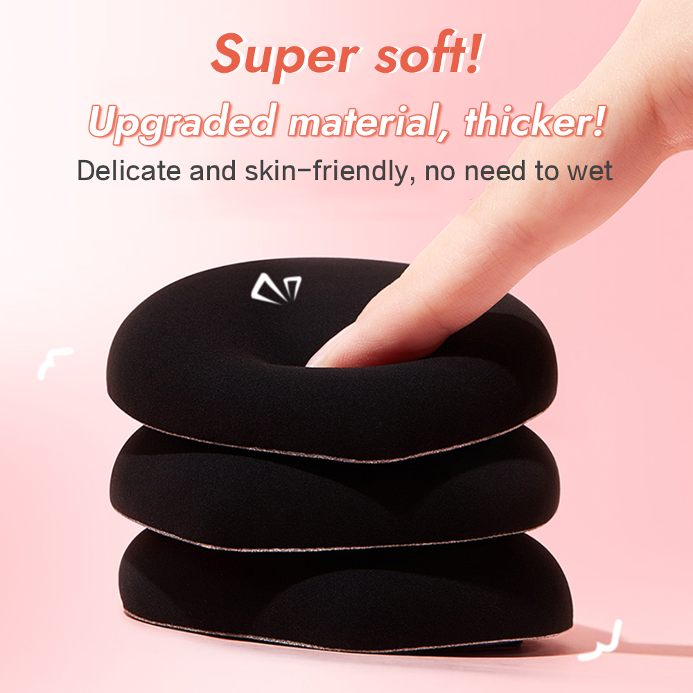 Mô tả Gecomo Dày XL Trang Điểm Puff, Chất Liệu Rubycell Mới Không Thấm Hút Kem Nền, Có Hộp Bảo Quản - 4