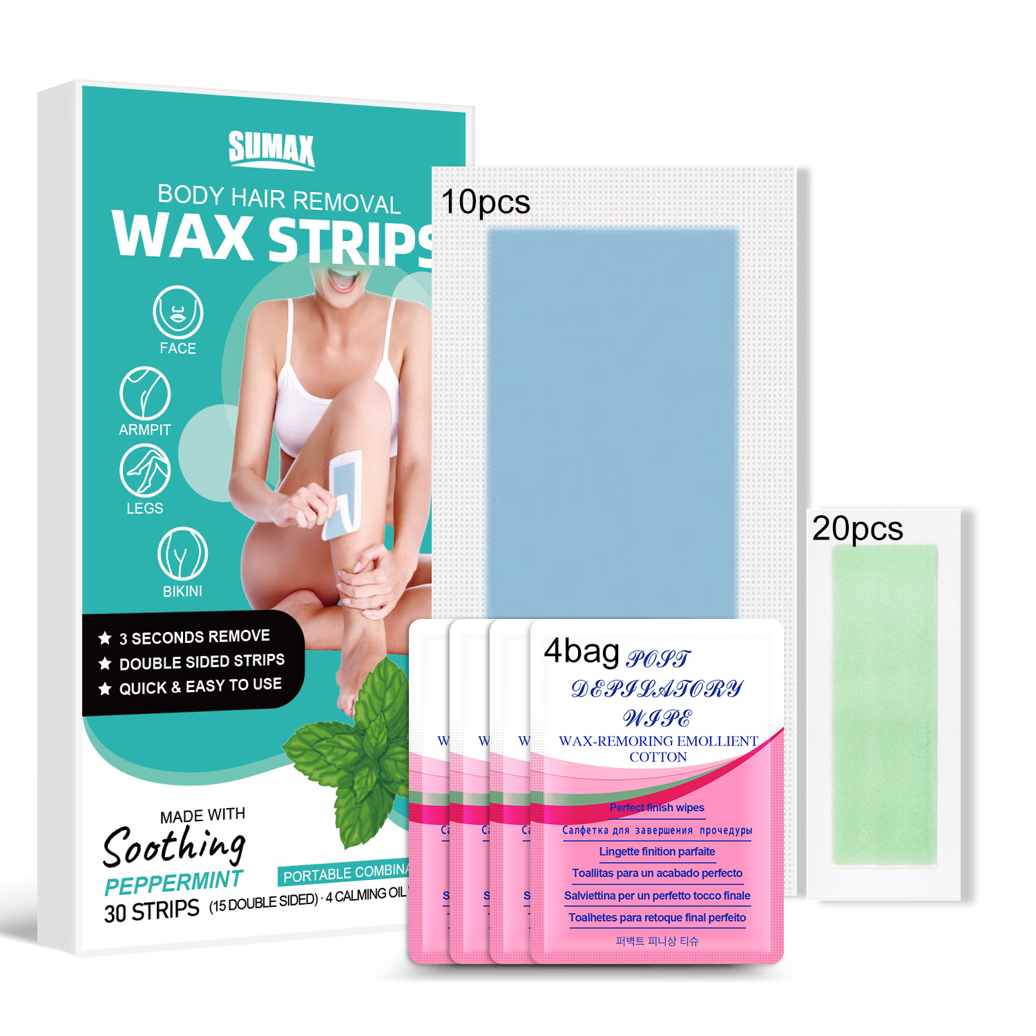 Mô tả Gói giấy sáp tẩy lông hương bạc hà gồm 30 miếng - nhanh chóng và hiệu quả, tẩy lông nhẹ nhàng, mát mẻ và nhẹ nhàng, di động để sử dụng tại nhà - 12