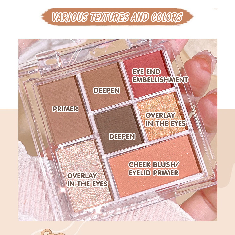 Mô tả Bảng Màu Toàn Diện Bảy Màu Blusher Hightlight Contour Làm Sáng Lâu Dài Trang Điểm Phấn Mắt Bảng Tự Nhiên Trang Điểm Làm Đẹp Mỹ Phẩm - 2