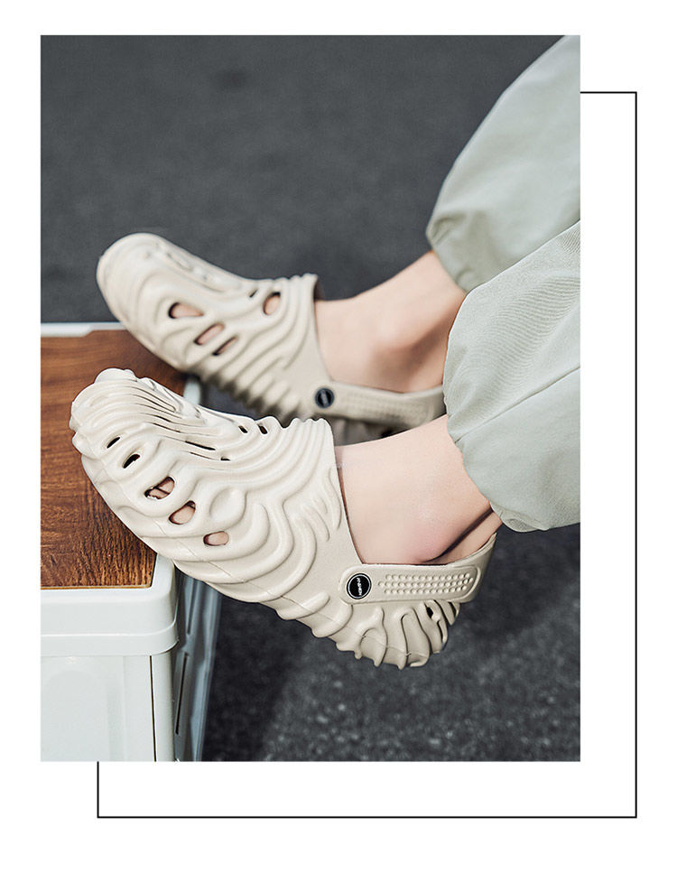 ASHALI Dép Clogs Sandal Giày Lưới Thoáng Khí Chống Trượt Thời Trang Đi Biển Mùa Hè size 36-46 Cho Nam