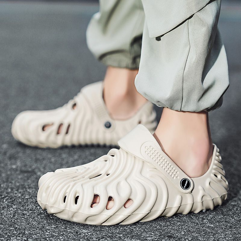ASHALI Dép Clogs Sandal Giày Lưới Thoáng Khí Chống Trượt Thời Trang Đi Biển Mùa Hè size 36-46 Cho Nam