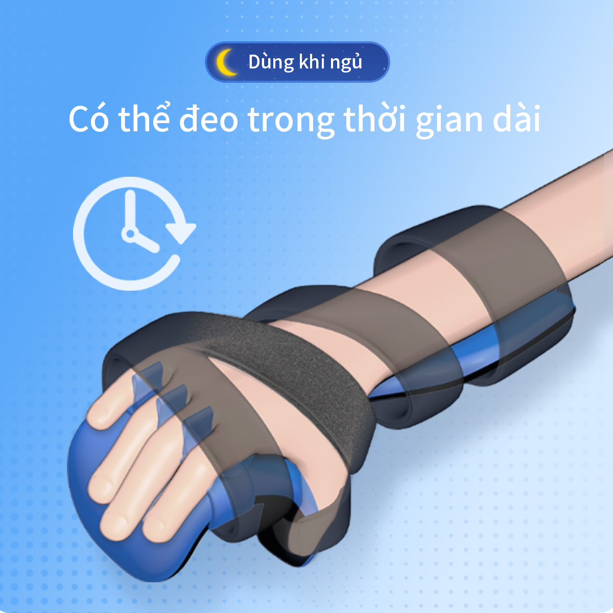 Mô tả Nẹp tay VELPEAU nghỉ ngơi đột quỵ Cố định ban đêm Nẹp cổ tay với hỗ trợ ngón tay Ổn định ngón tay cái Bọc cơ tay Phục hồi chức năng Viêm khớp Viêm gân Đau ống cổ tay - 5