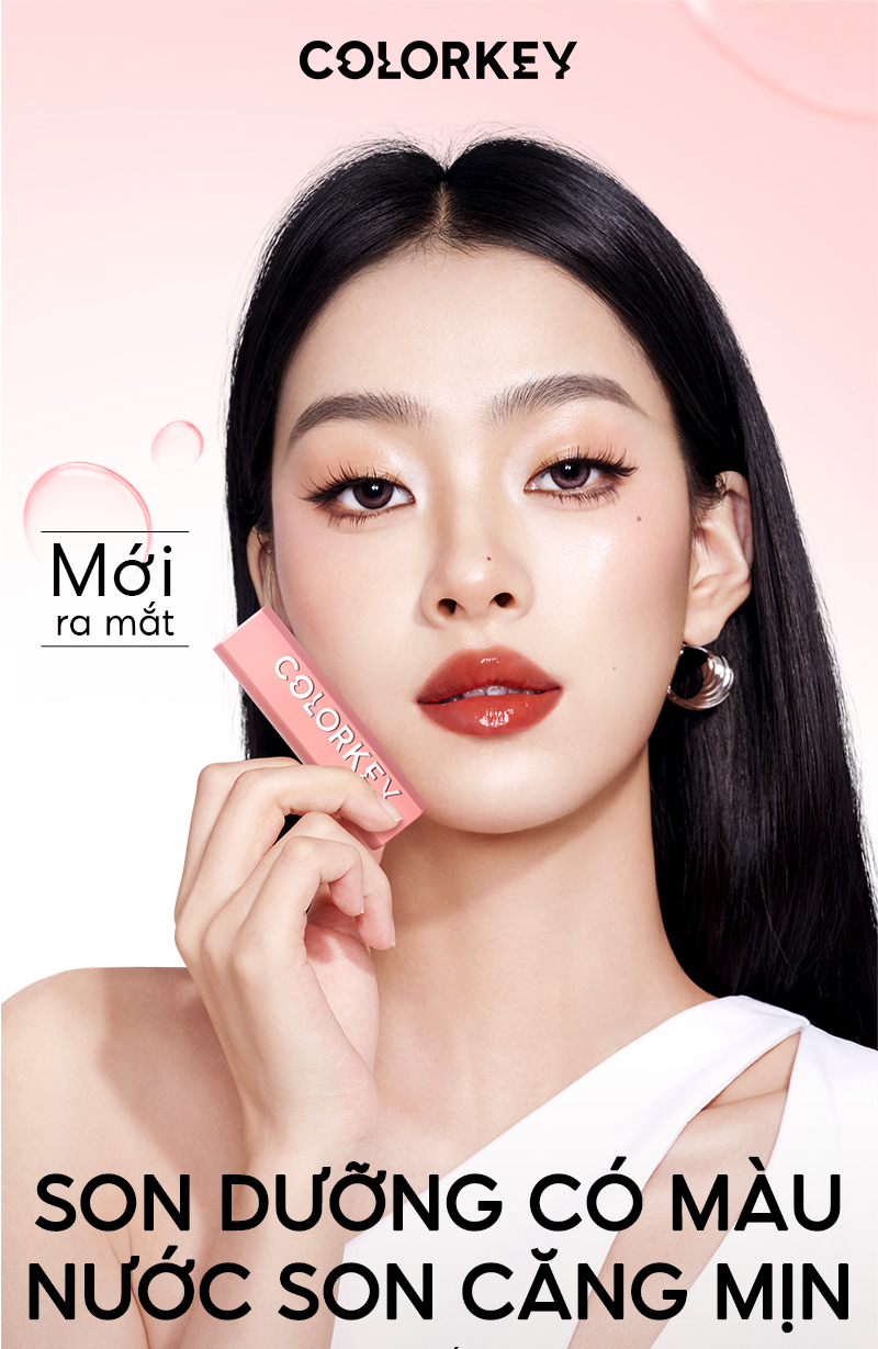 Mô tả Son môi dưỡng ẩm bóng trang điểm 2 trong 1 COLORKEY 3g - 1