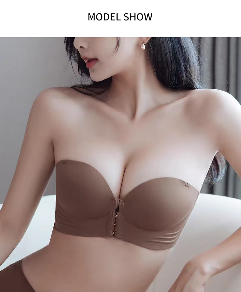 Mô tả FallSweet 3CM Dày Trước Đóng Áo Ngực Dành Cho Nữ quây Push Up Đồ Lót Vô Hình Không Dây Chống Trơn Trượt Thần Mật Nâng Ngực Đồ Lót - 8