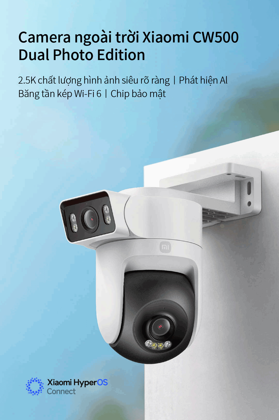 Camera ngoài trời Xiaomi CW500, Camera kép 4 triệu, Chất lượng hình ảnh ...