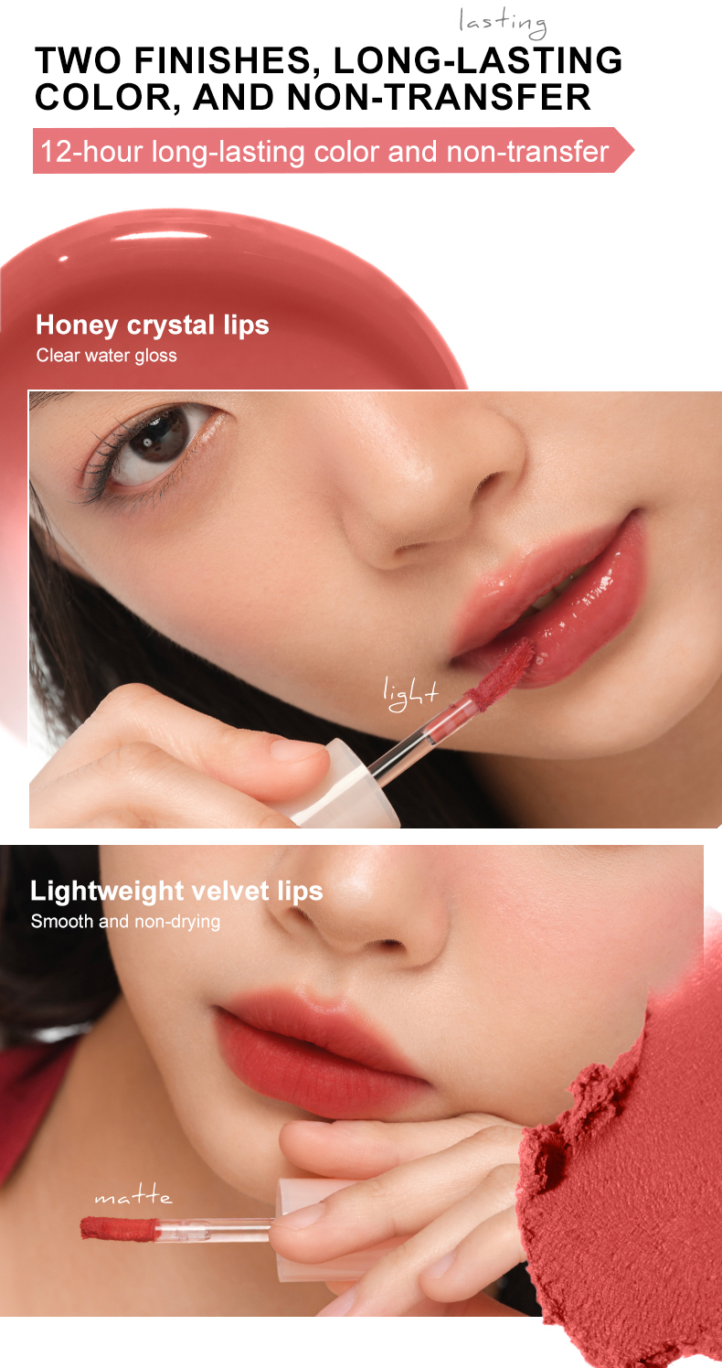 Mô tả JUDYDOLL Combo 2 Son Bóng Mờ Che Phủ Rãnh Môi Không Lem Dưỡng Ẩm Lâu Trôi Màu Sắc Tự Nhiên Dễ Sử Dụng - 3