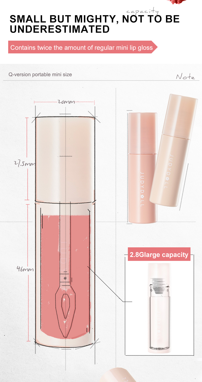 Mô tả JUDYDOLL Combo 2 Son Bóng Mờ Che Phủ Rãnh Môi Không Lem Dưỡng Ẩm Lâu Trôi Màu Sắc Tự Nhiên Dễ Sử Dụng - 4