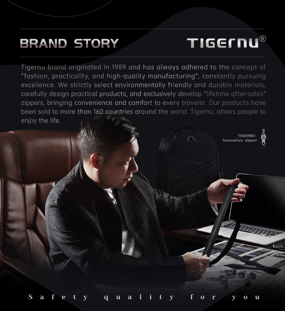 Mô tả Tigernu 3916 Laptop Máy Tính Bảng Ba Lô Túi Đeo Vai Dung Tích Lớn Nhiều Lớp Chống Bắn Thời Trang (17inch) - 1