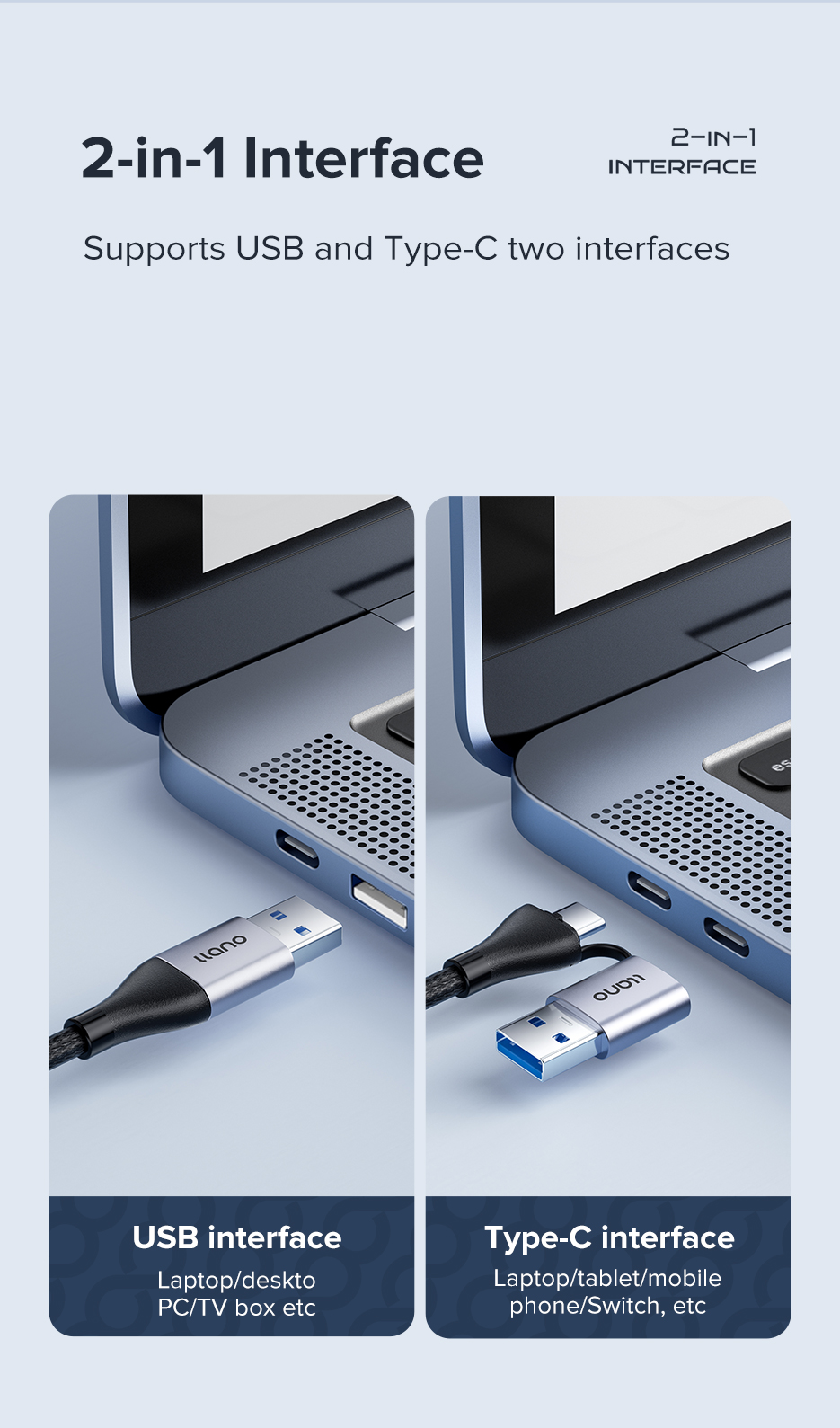 Mô tả Llano Bộ Chia 5 Cổng usb 3.0 2 Trong 1 Tiện Dụng - 4