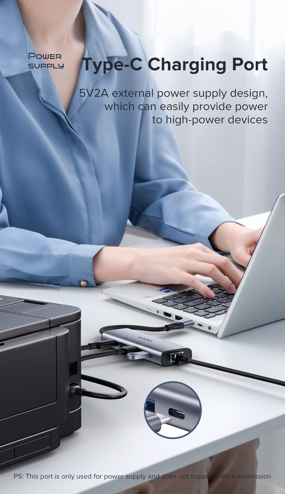 Mô tả Llano Bộ Chia 5 Cổng usb 3.0 2 Trong 1 Tiện Dụng - 8