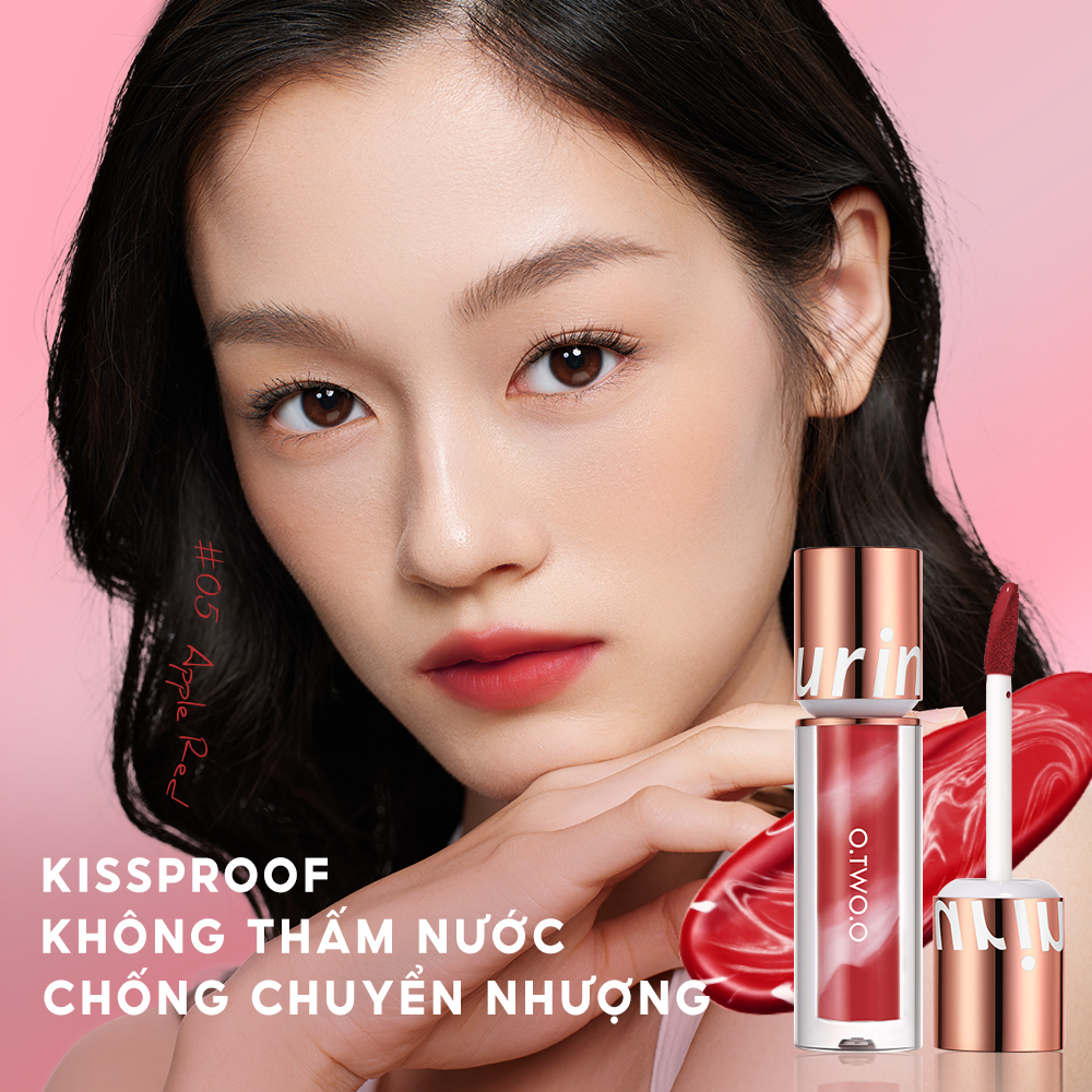 Mô tả Son bóng lì O.TWO.O trang điểm lâu trôi chống nước chống dính cốc - 2
