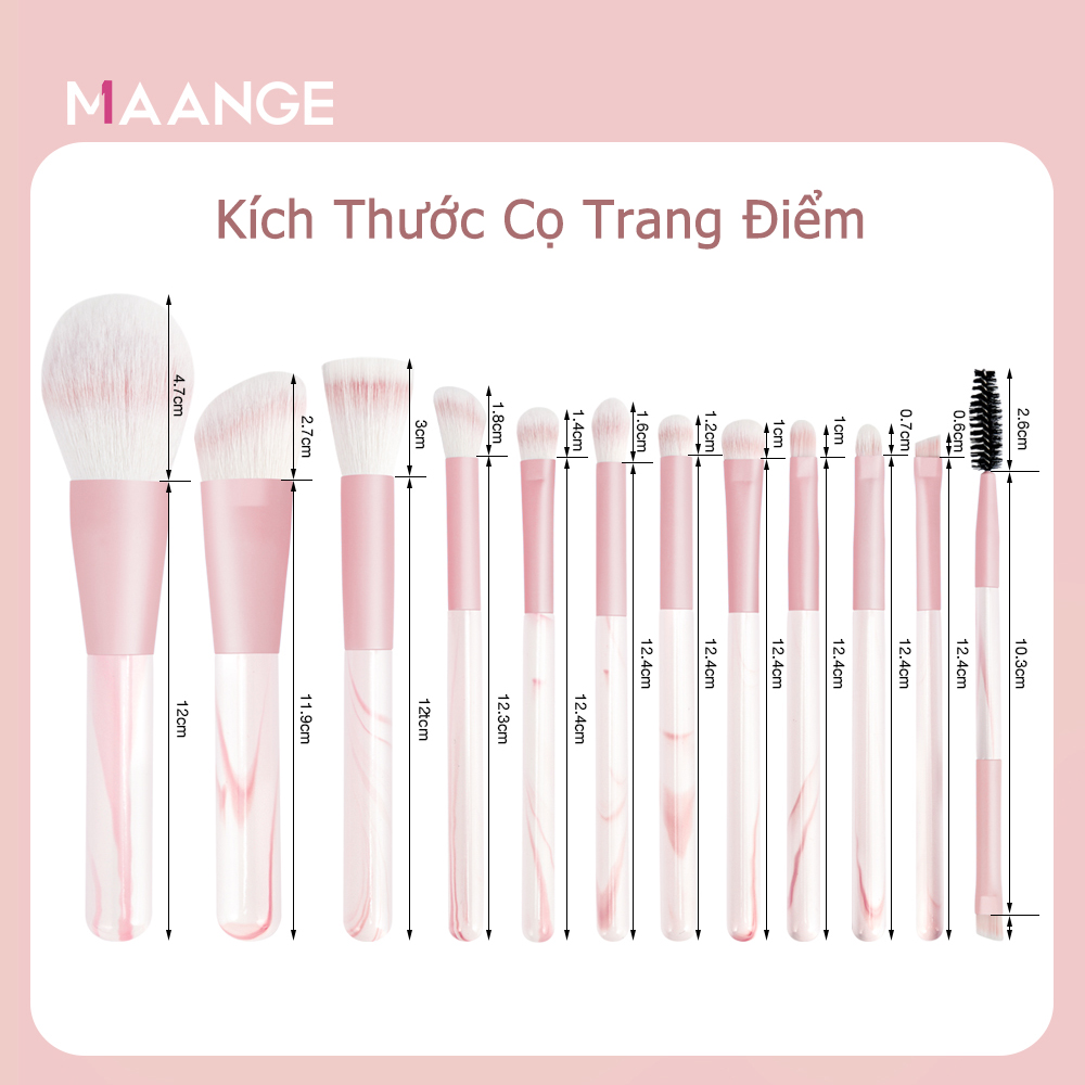 Mô tả Bộ 12 cọ trang điểm MAANGE 51199 tiện lợi - 6