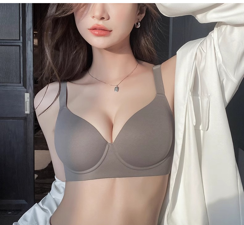 Mô tả Fallsweet Nữ Push Up Bra Mềm Underwire Liền Mạch Chống Chảy xệ Brassiere B C D Cup Áo Ngực Đỏ - 5