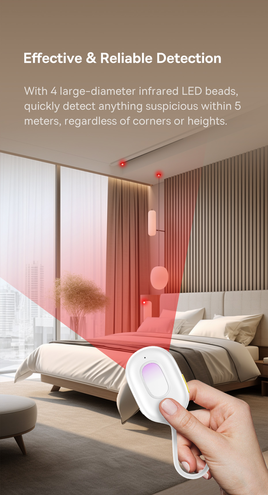 Mô tả Cụm máy ảnh Baseus Heyo Series II Phát hiện di động Tiện ích chống nhìn trộm - 6