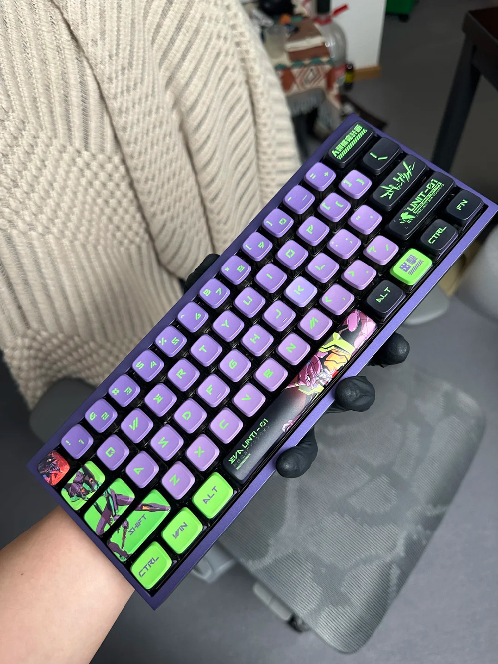 Pokemon Gengar Pudding Keycap OEM Profile PBT EVA Asuka Kuromi Frieren ...