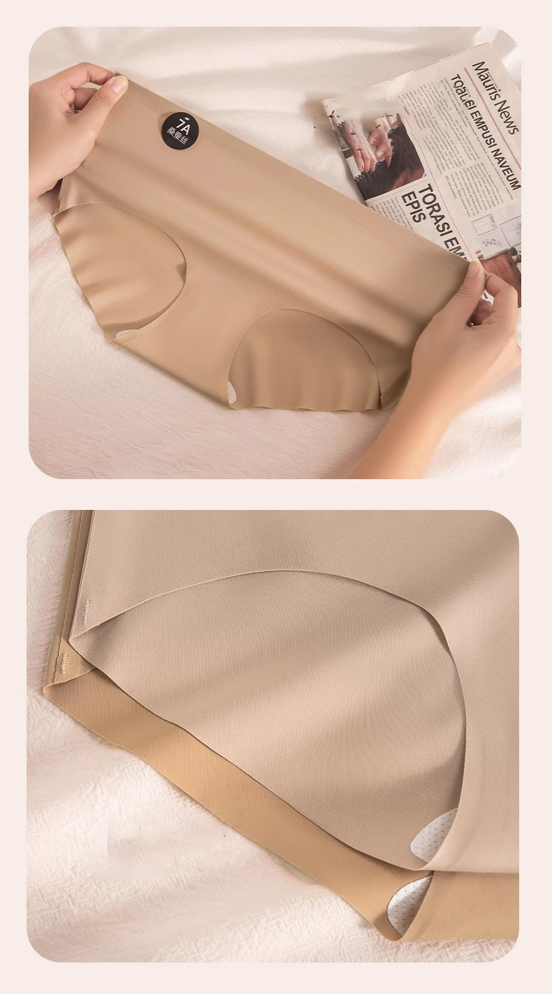Mô tả Fallsweet Combo 3 7A Mulberry Silk Quần Lót Giữa Eo Liền Mạch Quần Đùi Nâng Hông Thoáng Khí Kháng Khuẩn Quần Lót Thể Thao Yoga - 10
