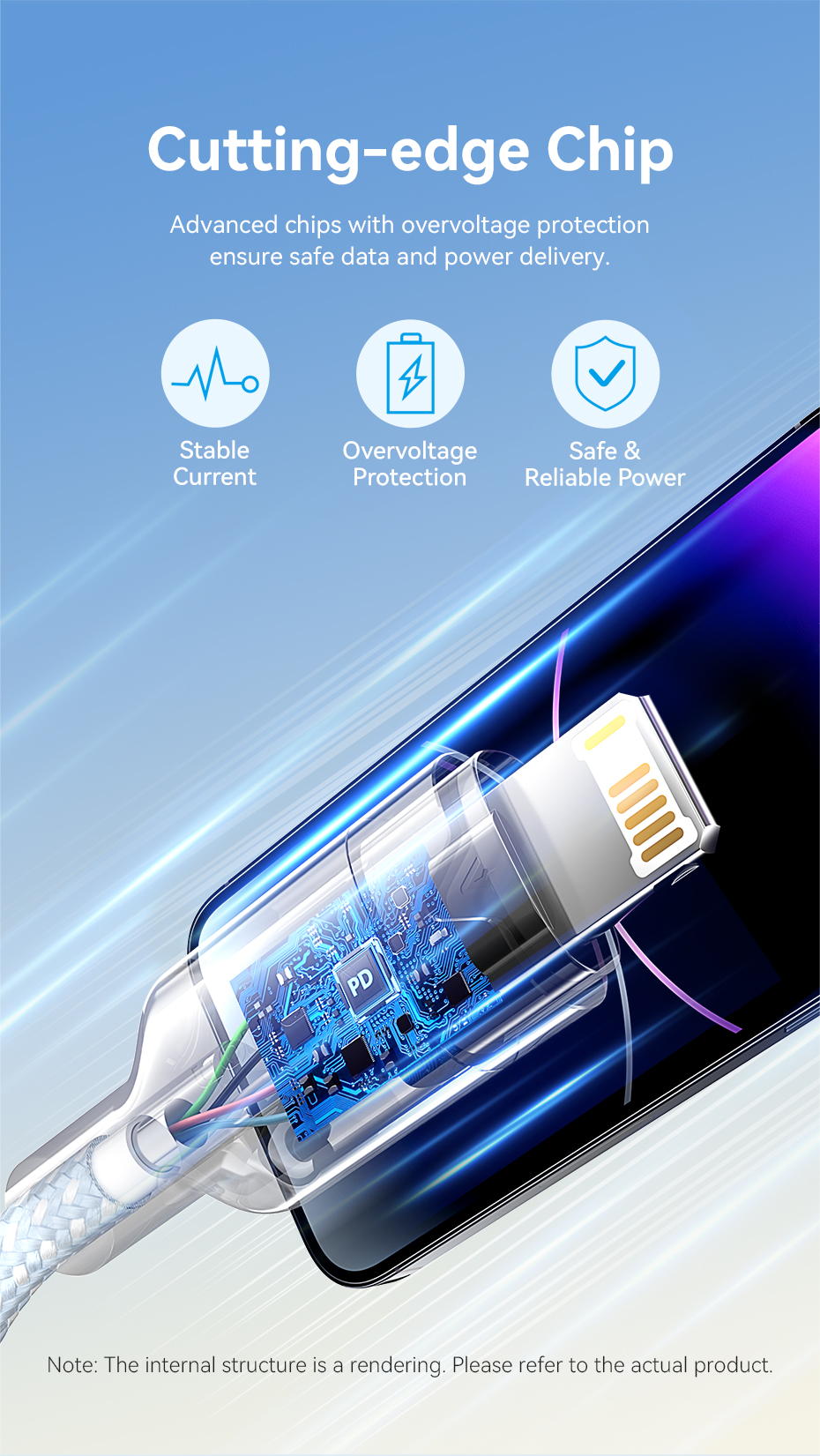 Mô tả Cáp USB A Vention iPhone 2.4A Cáp Lightning sạc nhanh cho iPad Cáp dữ liệu sạc điện thoại Mini - 6