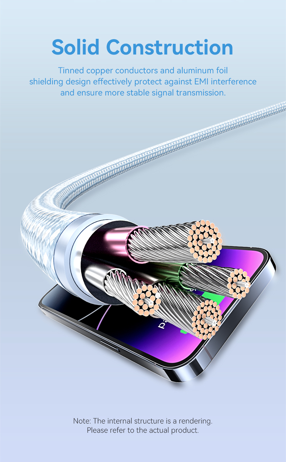Mô tả Cáp USB A Vention iPhone 2.4A Cáp Lightning sạc nhanh cho iPad Cáp dữ liệu sạc điện thoại Mini - 7